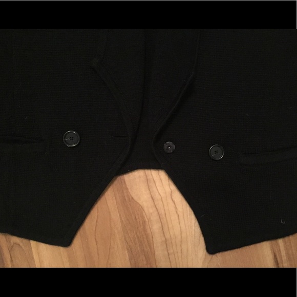 LOFT Black Sweater with snap closure, size Medium - Picture 3 of 4